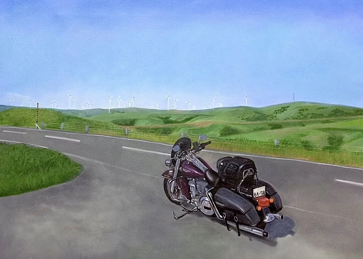 油絵乗り物画（旧車）